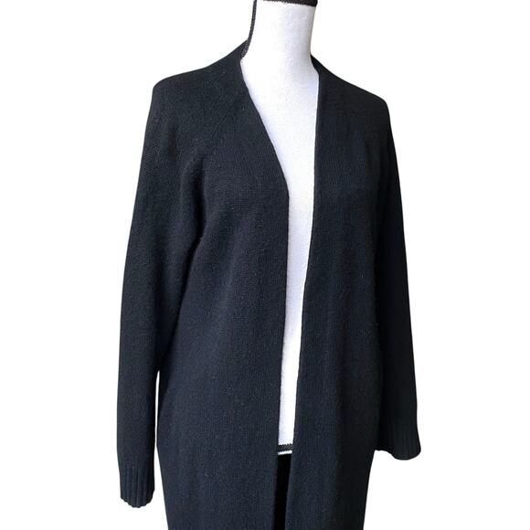 Naked Cashmere Long Line Cardigan Sweater Sz XS/S Black Open Front Long Sleeve - Picture 5 of 14